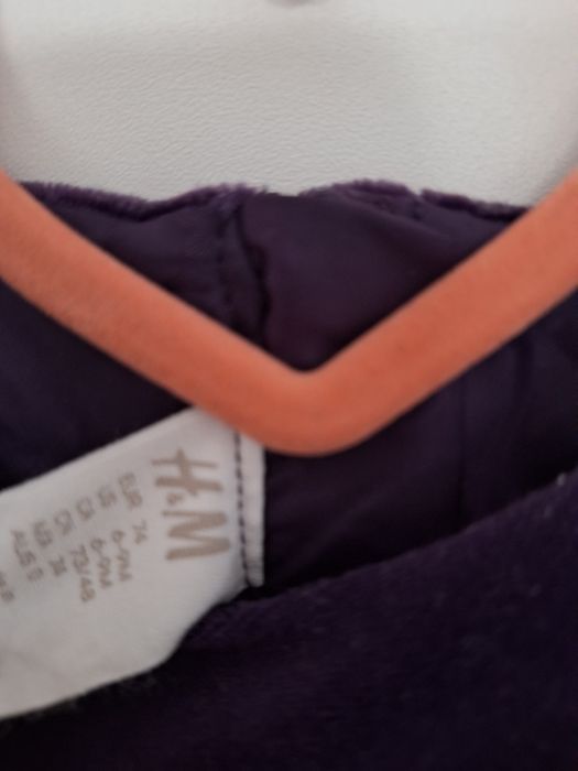 Sukienka  welurowa H&M rozmiar 74