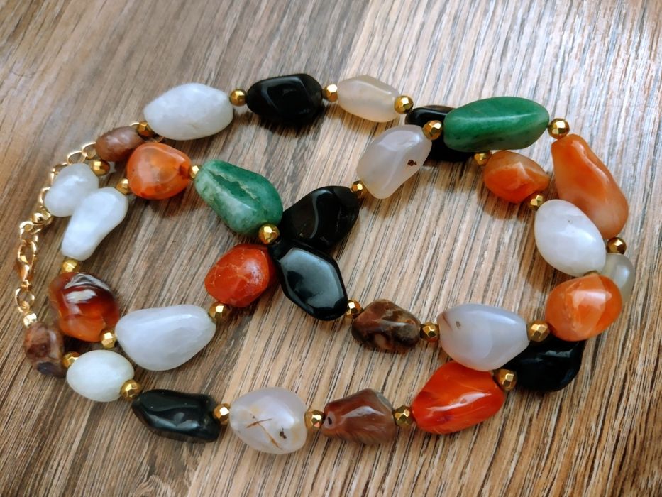 Naszyjnik z agatów