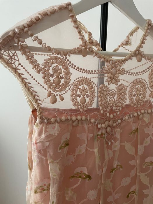 Vestido curto, rosa seco