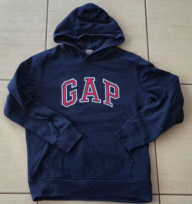 Bluza chłopięca GAP kaptur 164 granatowa