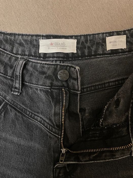 Джинси Mom fit темно-сірі