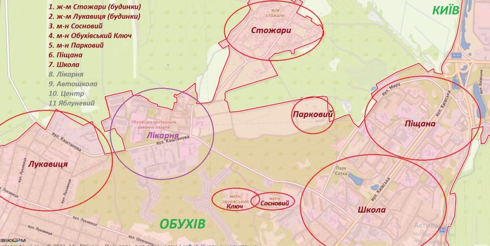 Подобова Оренда 1кім. квартири, м. Обухів, р-н Піщана.