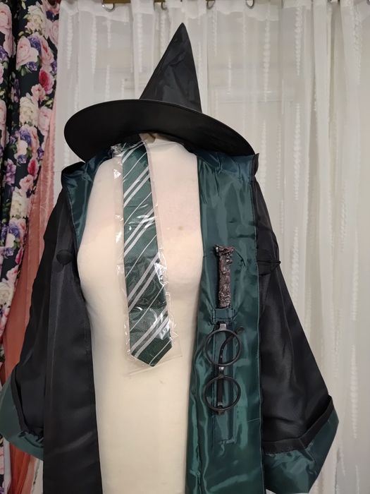 Strój przebranie czarodziej Harry Potter Slytherin 5 części rozmiar L