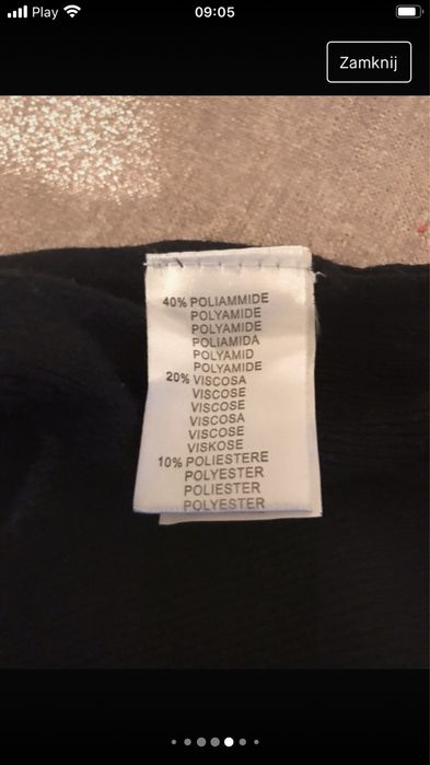 Sweter czarny danski  długa wersja  M&V t. S/M nowy