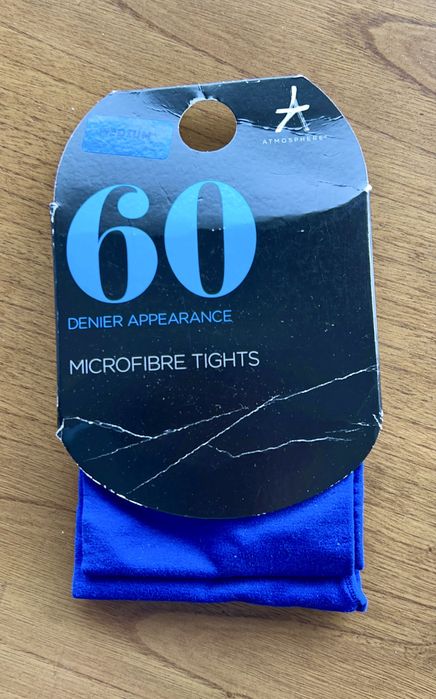Opaque tights in deep blue