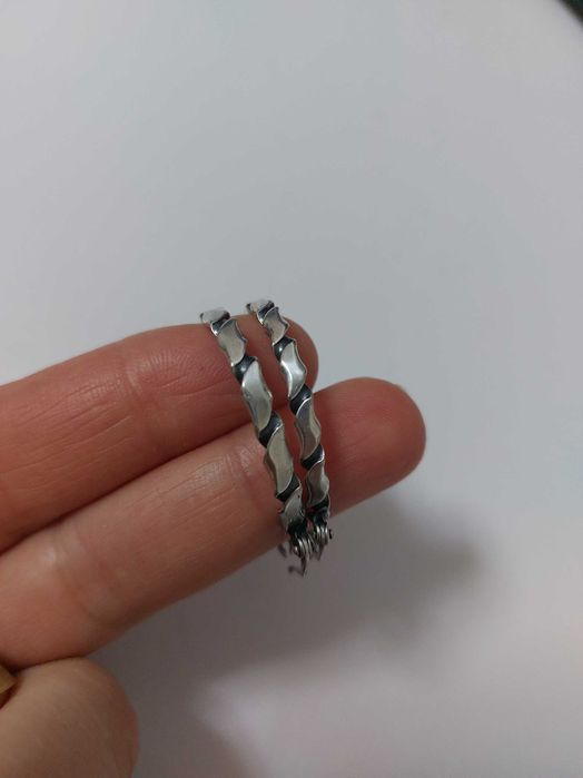 Серьги серебро-мельхиор