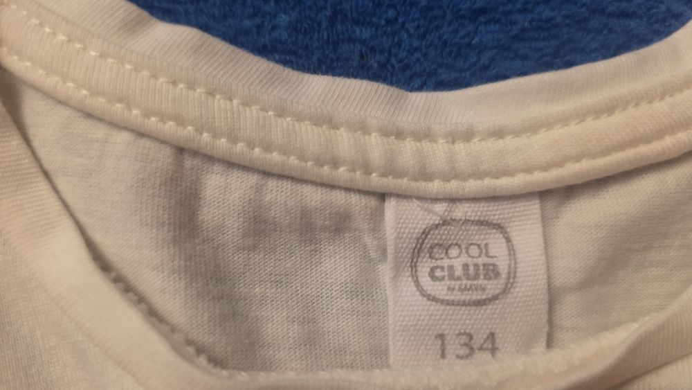 Bluzka Biała dziewczęca H&M 134