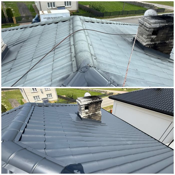 Mycie i malowanie Dachu oraz elewacji.Klejenie papy czyszczenie kostki