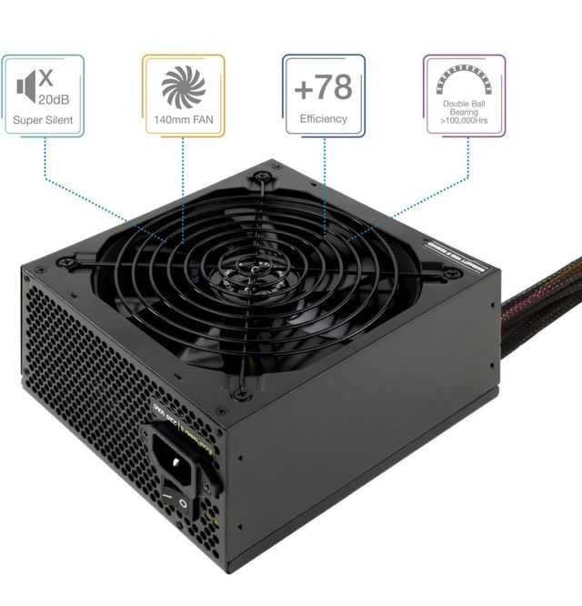 TooQ TQEP-500SP - Fonte de alimentação Ecopower IIde700WcomPFC passivo