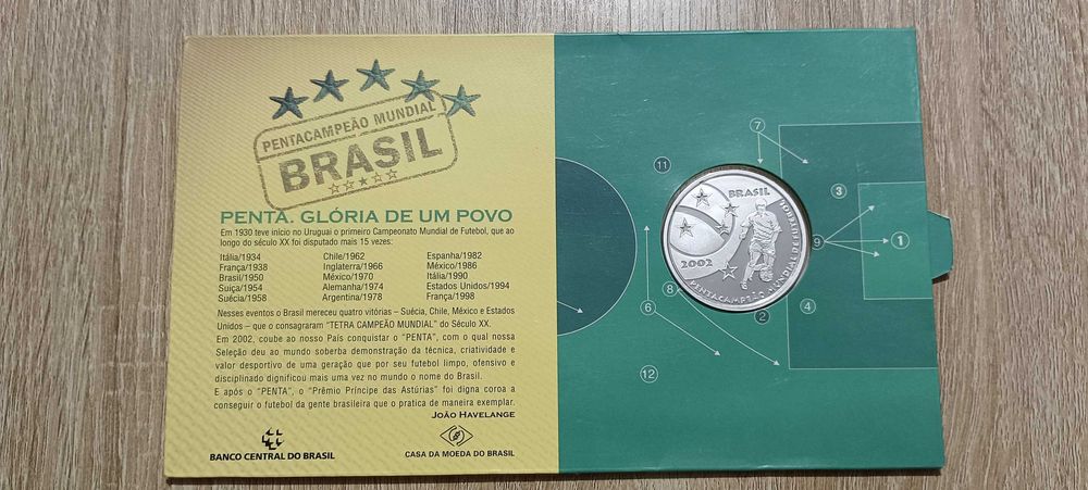 5 Reais - Copa do Mundo do Brasil - 2002 PRATA