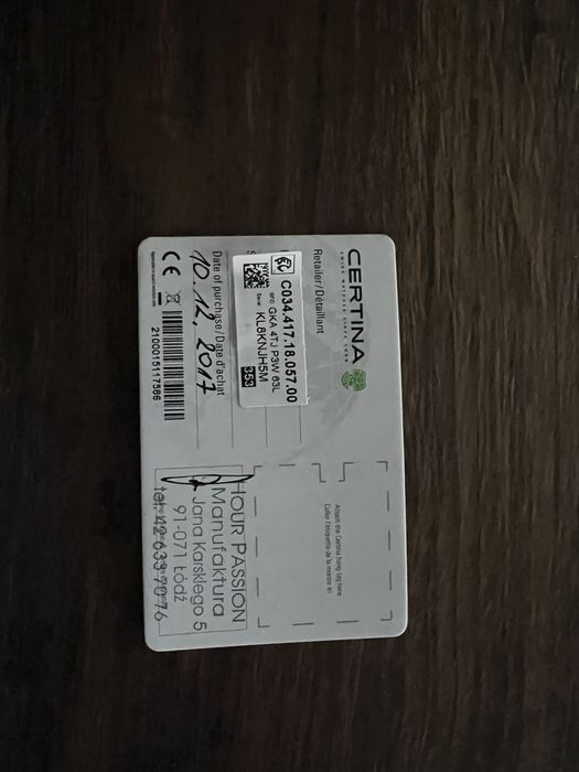 Zegarek marki Certina