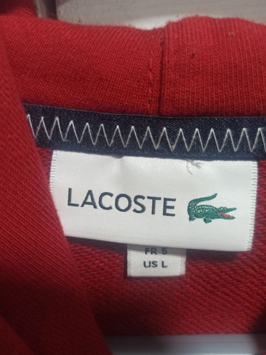 Худи бардовый Lacoste