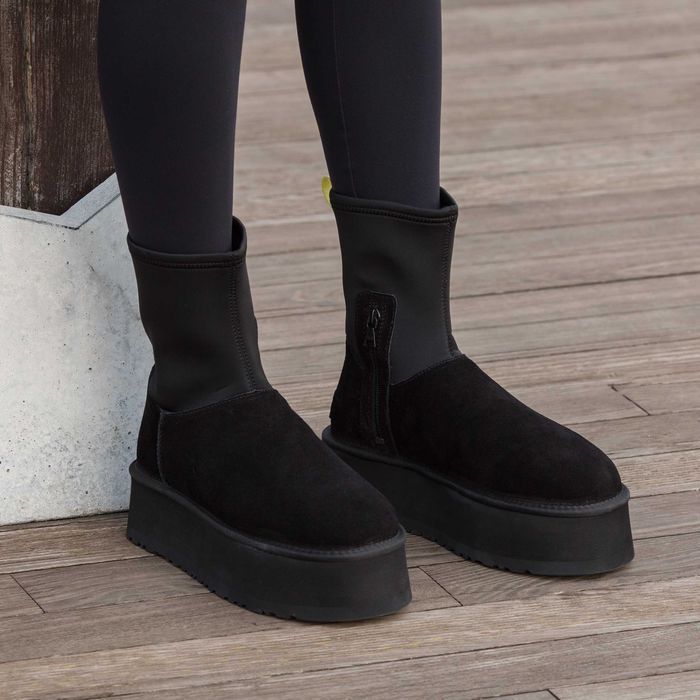 Уггі UGG Dipper Boot High Black (luxe) натуральні АКЦІЙНА ЦІНА