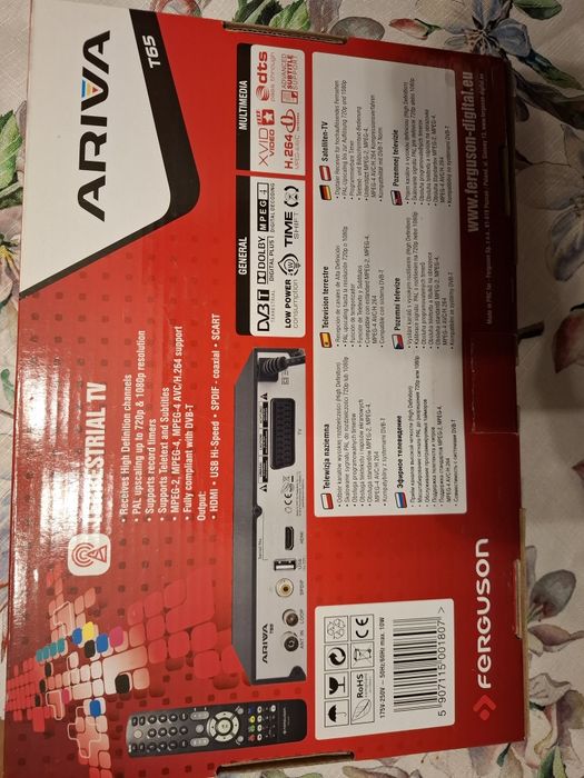 Dekoder tv naziemnej DVB-T Ferguson Ariva T65
