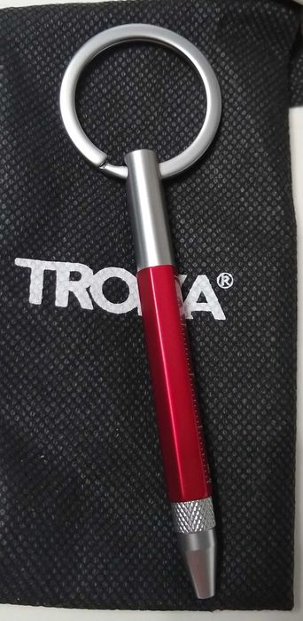 TROIKA Construction breloczek z długopisem wielofunkcyjnym czerwony