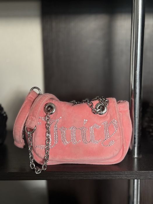 Juicy couture бархатна рожева сумочка