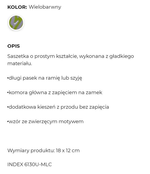 Reserved TOREBKA  Saszetka ze zwierzęcym motywem