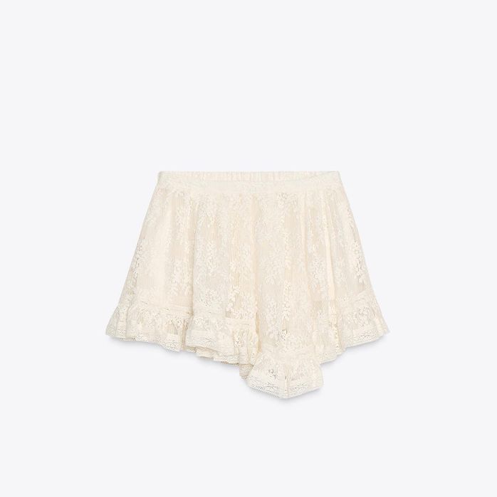 Zara ruffled lace top and skirt set