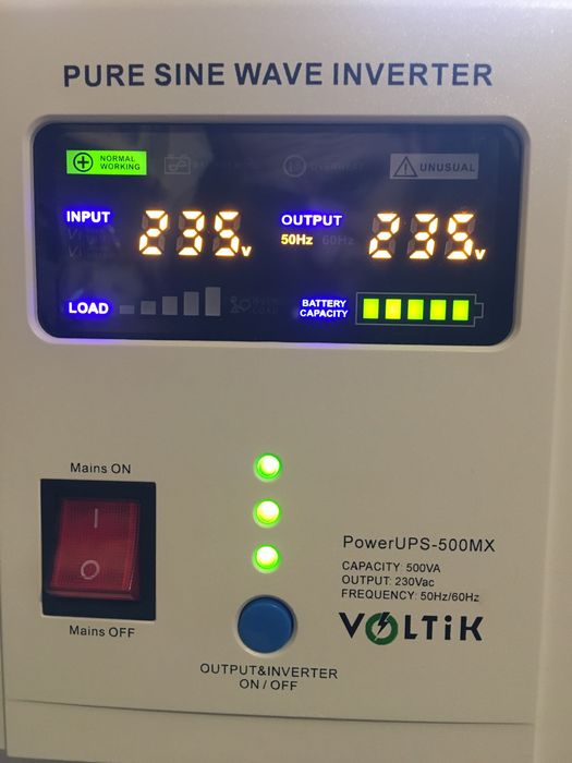 Перетворювач напруги (ДБЖ) VOLTiK PowerUPS-500MX!