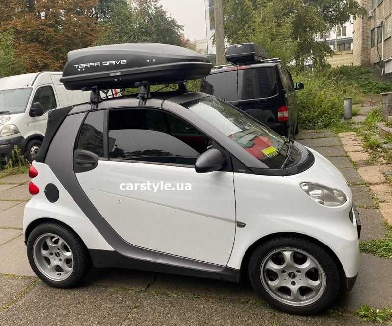 Автобокс на крышу дах Terra Drive 320 літрів сірий чорний матові 134х80х36 см нові уцінка пластик правосторонні Терра Драйв внутр 127x80x36 гарантія