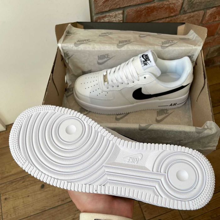 АКЦІЯ! Nike Air Force 1 White Black 36 37 38 39 40 41 42 43 44 45 форс