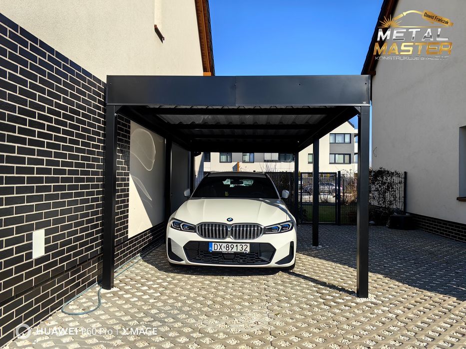 Carport Wiata 3x6 GRUBA Stalowa Producent Świdnica /LED/ Ocynk