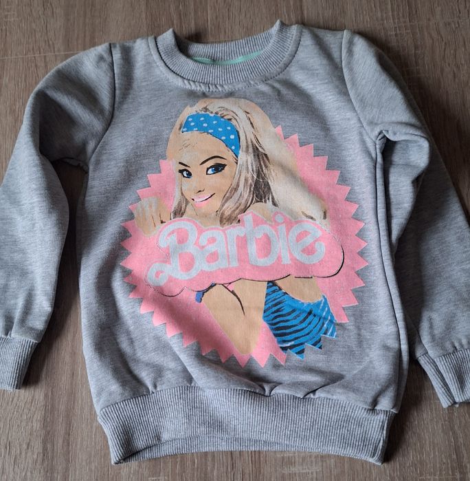 Bluzka szara lekkoocieplana , Barbie. 104/110
