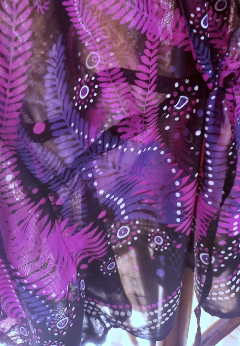 Bluzka WALLIS  a,la kimono, transparentna roz. M