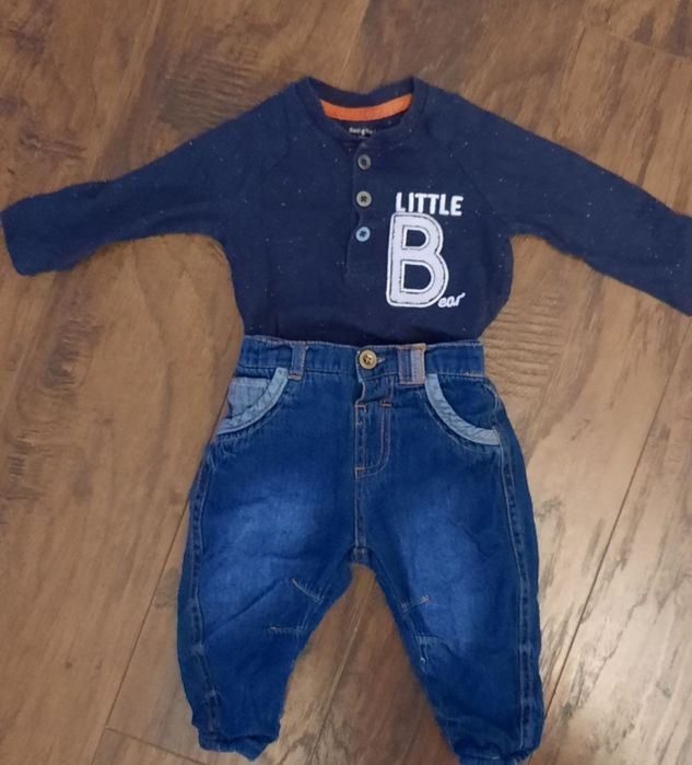 Spodenki  George jeansowe rozmiar 62 plus bluzeczka z F&zF