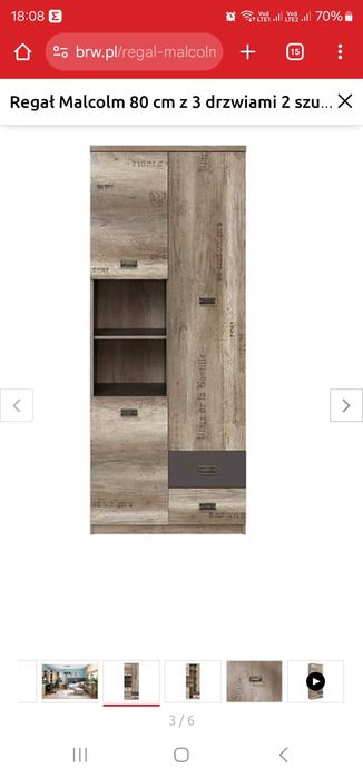 Szafa Malcolm Black Red White BRW