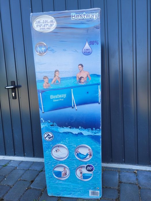 Basen stelażowy prostokątny Bestway PRO 300 x 201