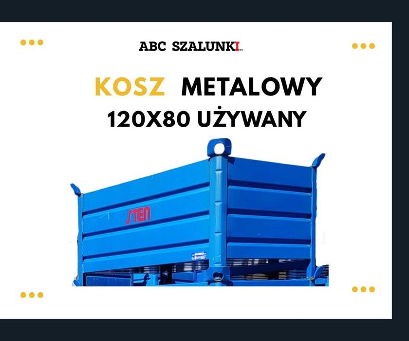 Kosz zabudowany używany 120x80 kontener Gitterbox kosz szalunkowy