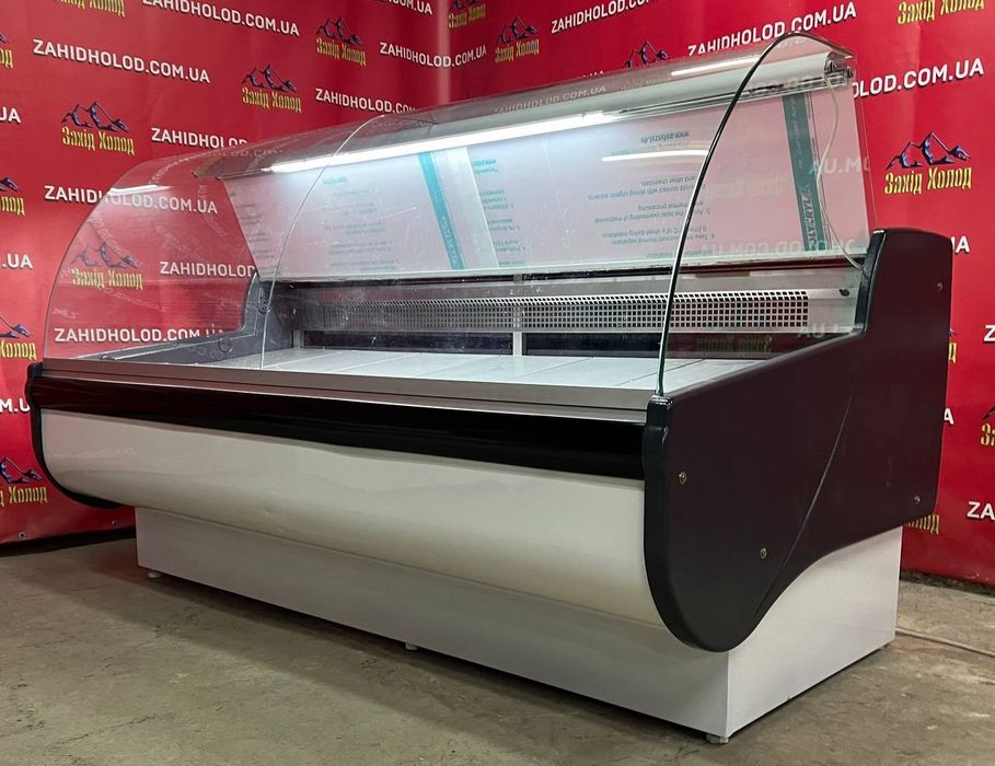 Холодильна вітрина. Горизонтальна вітрина. Вітрина для м'яса. Gold