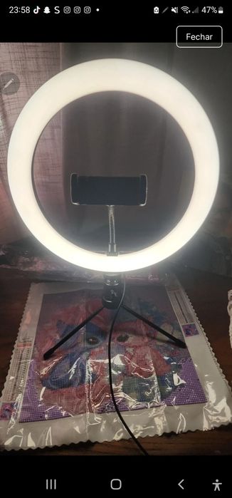 Anel de Luz LED (Ring Light) com Tripé de Mesa