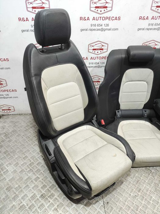 Conjunto Bancos Pele Perfurada R-Sport Elétricos Aquecidos Jaguar XF II X260 2015 a 2020 Original