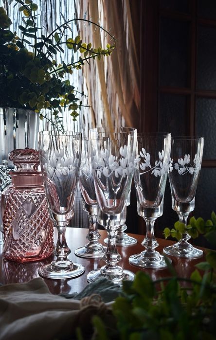 Бокалы фужеры стаканы хрусталь кришталь подарок посуда винтаж декор