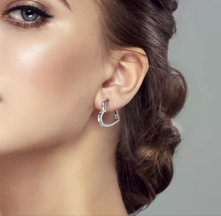 Kolczyki Serca Silver