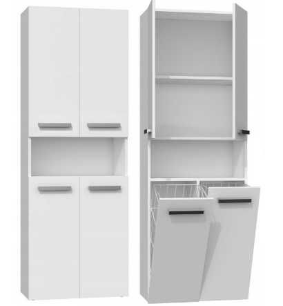 Szafka łazienkowa/zestaw NEL DK 2K 60CM - biel mat