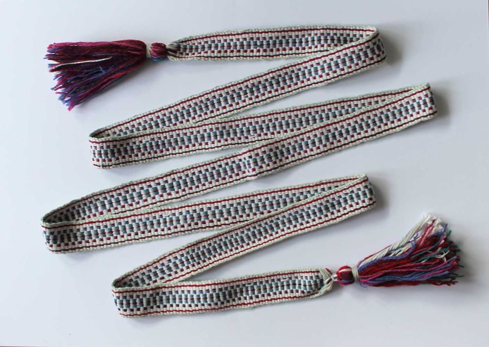 Pas, krajka bardkowa ręcznie tkana, пояс традыцыйны