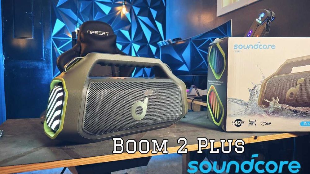 Coluna bluetooth soundcore boom plus 2 140w bass