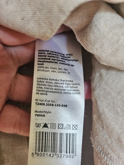 Sukienka lniana tatuum 46