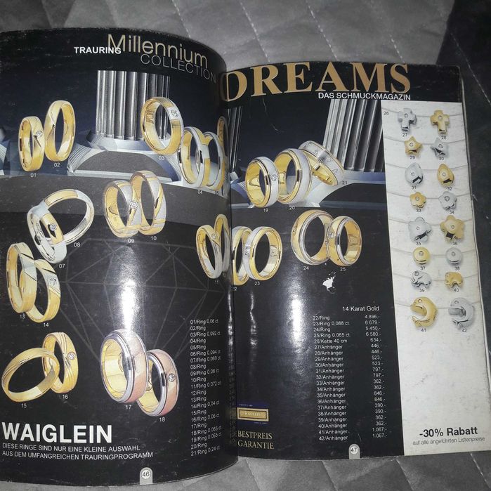 Katalog, książeczka, wzornik złotej biżuterii 98 stron