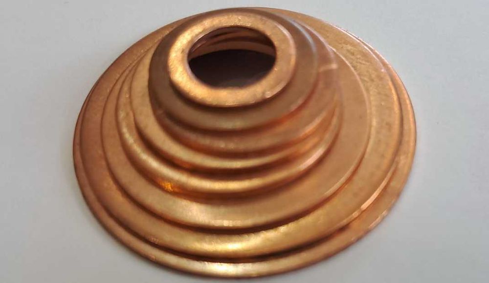 Шайба мідна, із 90-х. Заводська якість. Комплект 100 шт
