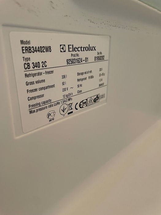 Lodówka Electrolux wysokość 174 cm