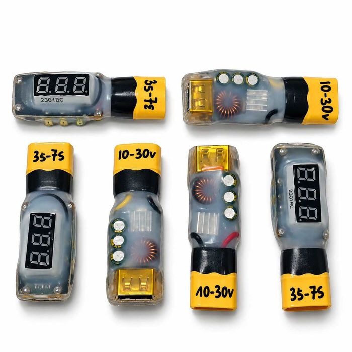 xt60 на USB від FPV батареї з тепловідведенням, герметична плата, вольтметр, 20w адаптер зарядка телефона