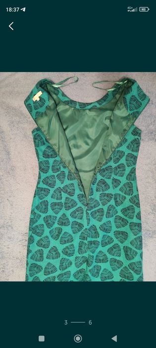 Практически новое очень  льняное платье р. 46 Англия