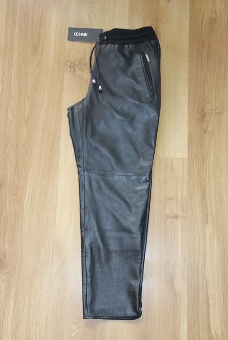 Skóra OWCZA ochnik skórzane czarne spodnie 36 s 34 xs motocykl pierre