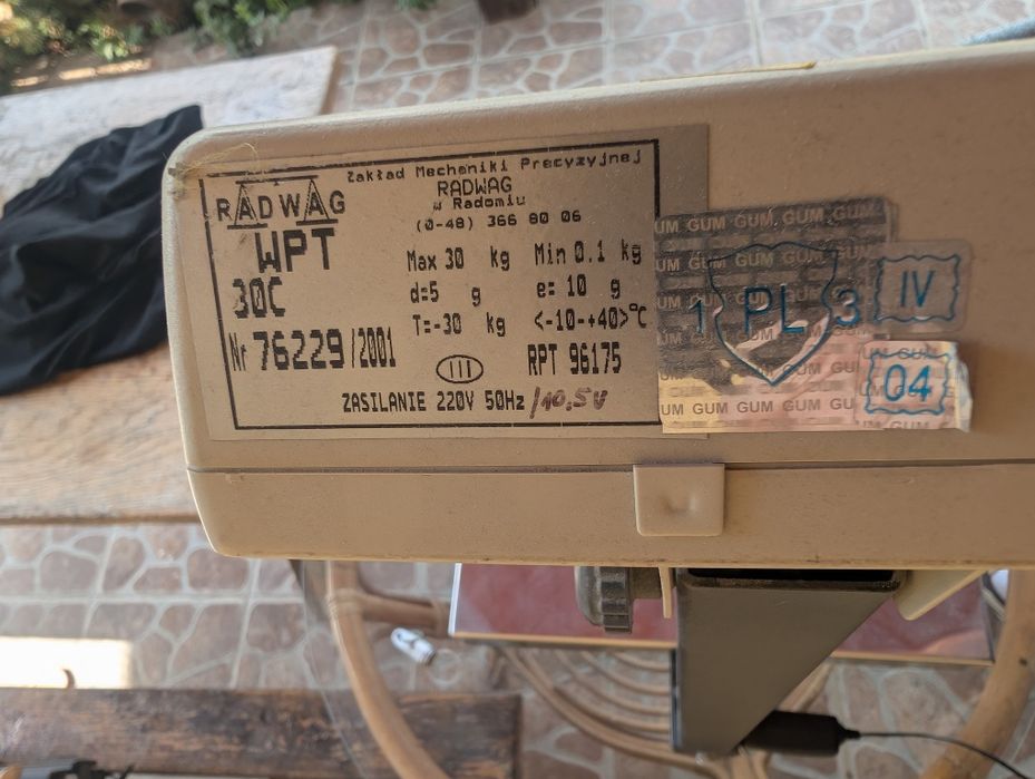 Waga platformowa Radwag do 30 kg mało uzywana