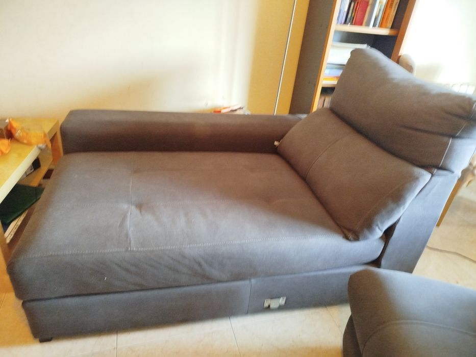 Sofá de 3 lugares ( 2 eléctr+chaise longue)