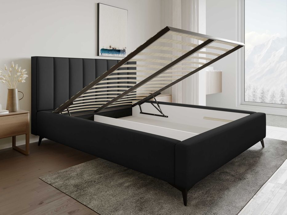 Łóżko Sypialniane z pojemnikiem + stelaż metalowy Berlin PRODUCENT